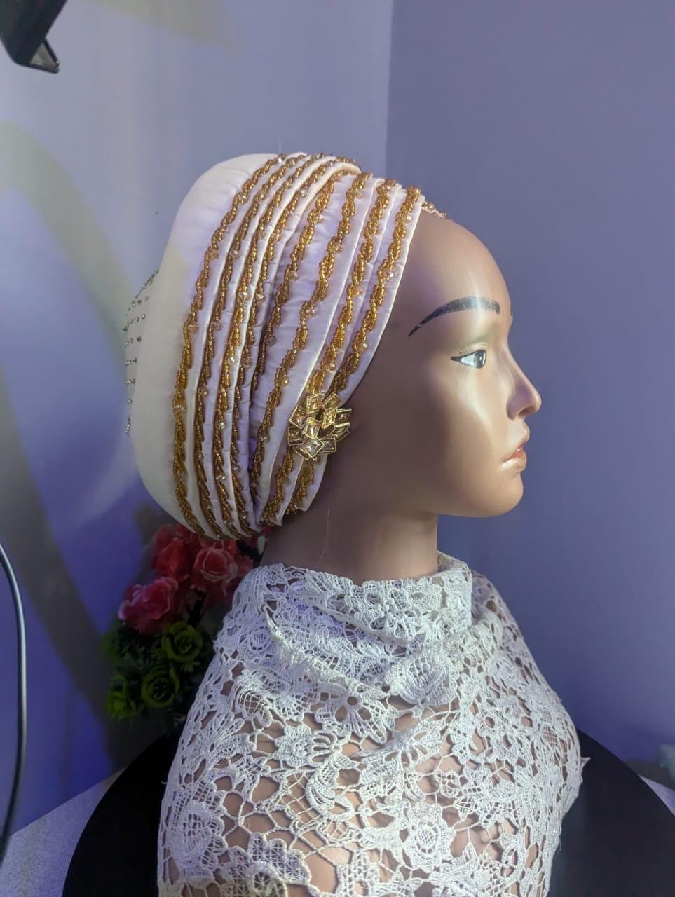 Luxury Duchess Silk Turban Hat | Pre-tied Crystal Headtie