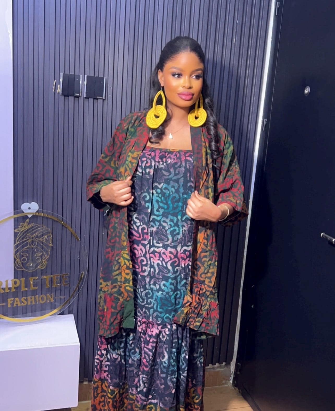 African Adire two pieces dress boubou | Kaftan| African print dress | Nigerian made | Wedding Party dress| Boubou | Rich aunty vibes