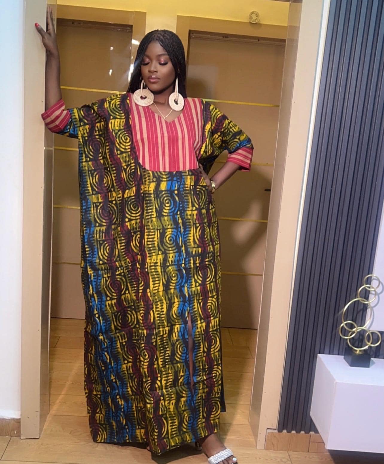 African Adire Batik dress| danshiki | Kaftan| Handmade African print dress | Nigerian made | Tie and Dye | Boubou| Rich aunty| Ankara