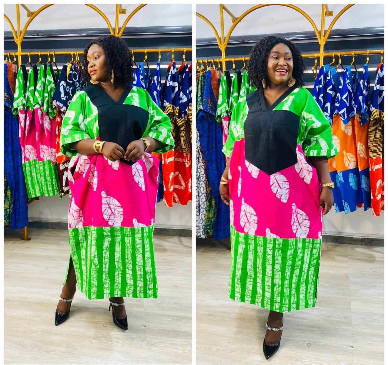 African Ankara Boubou dress| Kaftan| Handmade African print dress | Nigerian made | Tie and Dye | Boubou| Rich aunty| Bubu