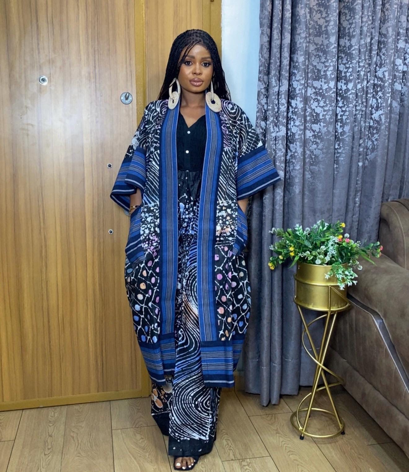 African Adire dress and trouser | danshiki | Kaftan| African print dress | Nigerian made | Wedding Party dress| Boubou | Rich aunty vibes