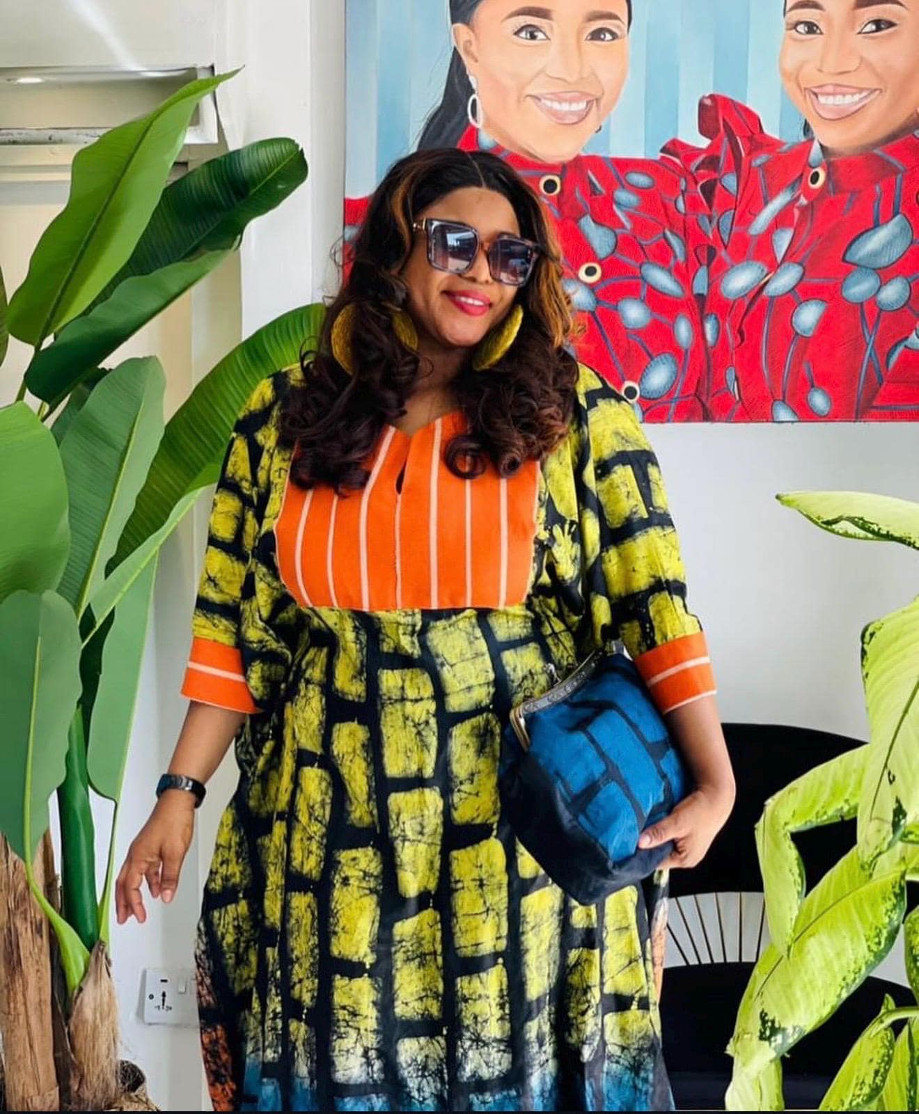 African Adire Batik Boubou dress |Inner belt bubu Kaftan| Handmade African print dress | Nigerian made | Tie and Dye | Rich aunty| Ankara