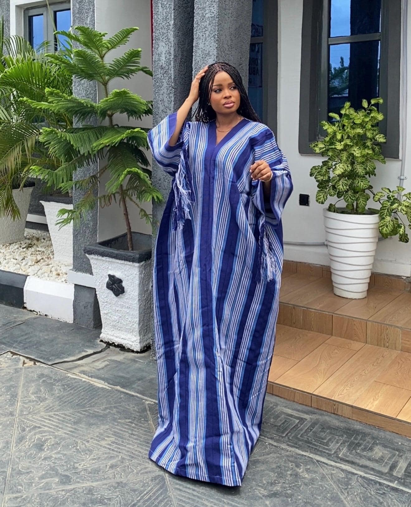 Handmade Aso Oke Boubou Gown | Nigerian Kaftan, Party Dress