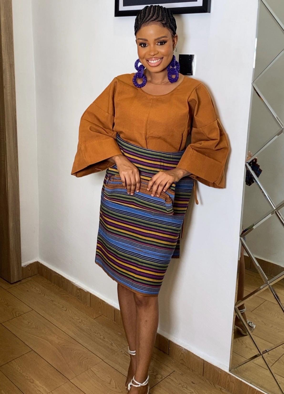 African aso oke | Nigerian bride outfit| Rich aunty | Authentic Aso Oke “Oleku” Set – Blouse, Wrapper & Auto Gele | African Bride| Birthday