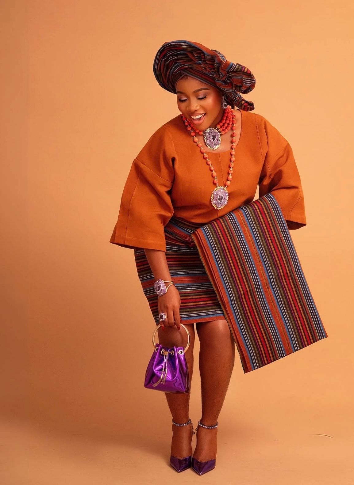 African aso oke | Nigerian bride outfit| Rich aunty | Authentic Aso Oke “Oleku” Set – Blouse, Wrapper & Auto Gele | African Bride| Birthday