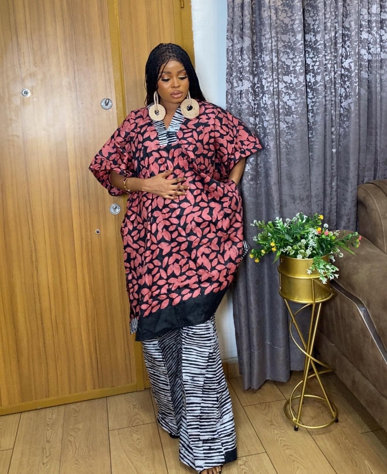 African Adire dress and trouser | danshiki | Kaftan| African print dress | Nigerian made | Wedding Party dress| Boubou | Rich aunty vibes