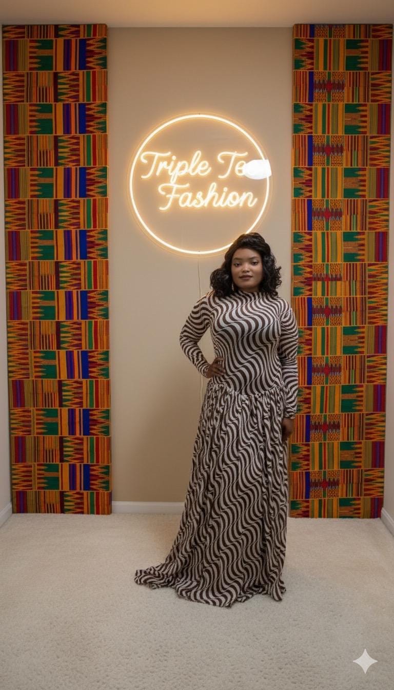 Bloom Mesh Maxi Dress – African-Inspired Floral Elegance | Sizes 12 & 14 | Triple Tee Fashion