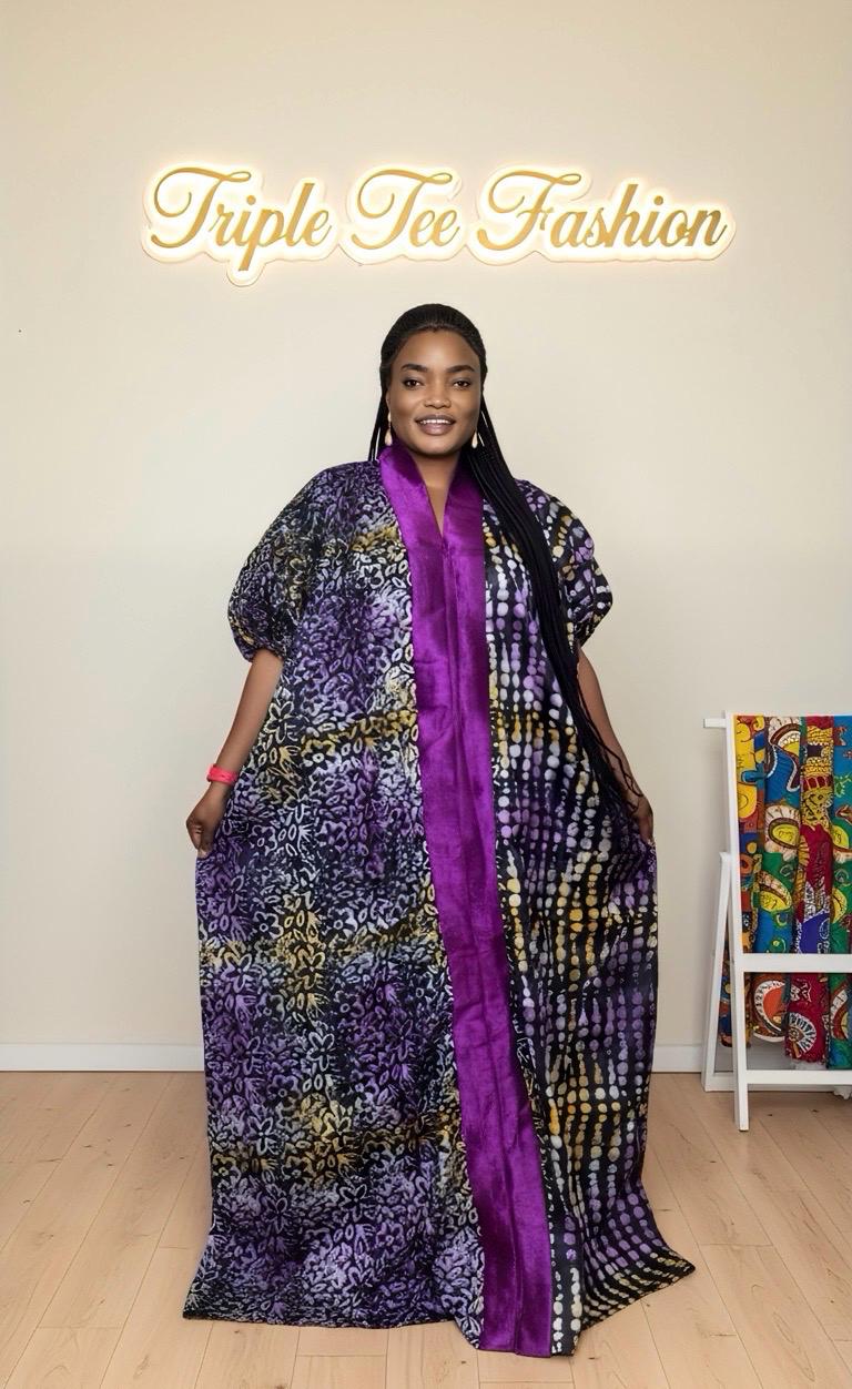 African Adire Batik Boubou dress |Inner belt bubu Kaftan| Handmade African print dress | Nigerian made | Tie and Dye | Rich aunty| Ankara