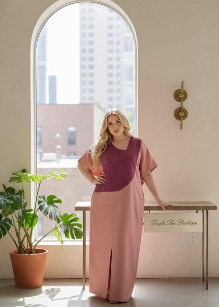 Mikado Aso Oke Boubou Dress: Oversized African Kaftan