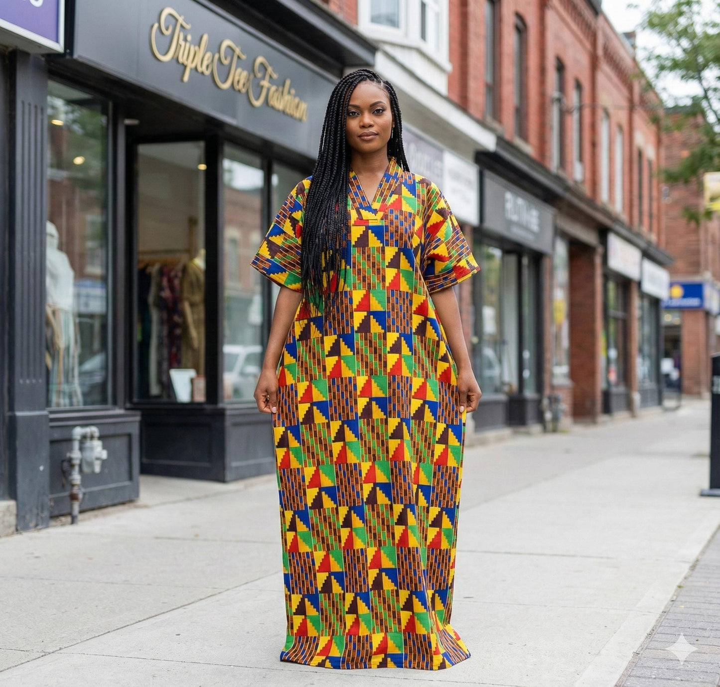 African Ankara Boubou Dress | Nigerian Kaftan