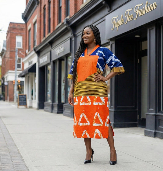 African Ankara Boubou dress| Kaftan| Handmade African print dress | Nigerian made | Tie and Dye | Boubou| Rich aunty| Bubu