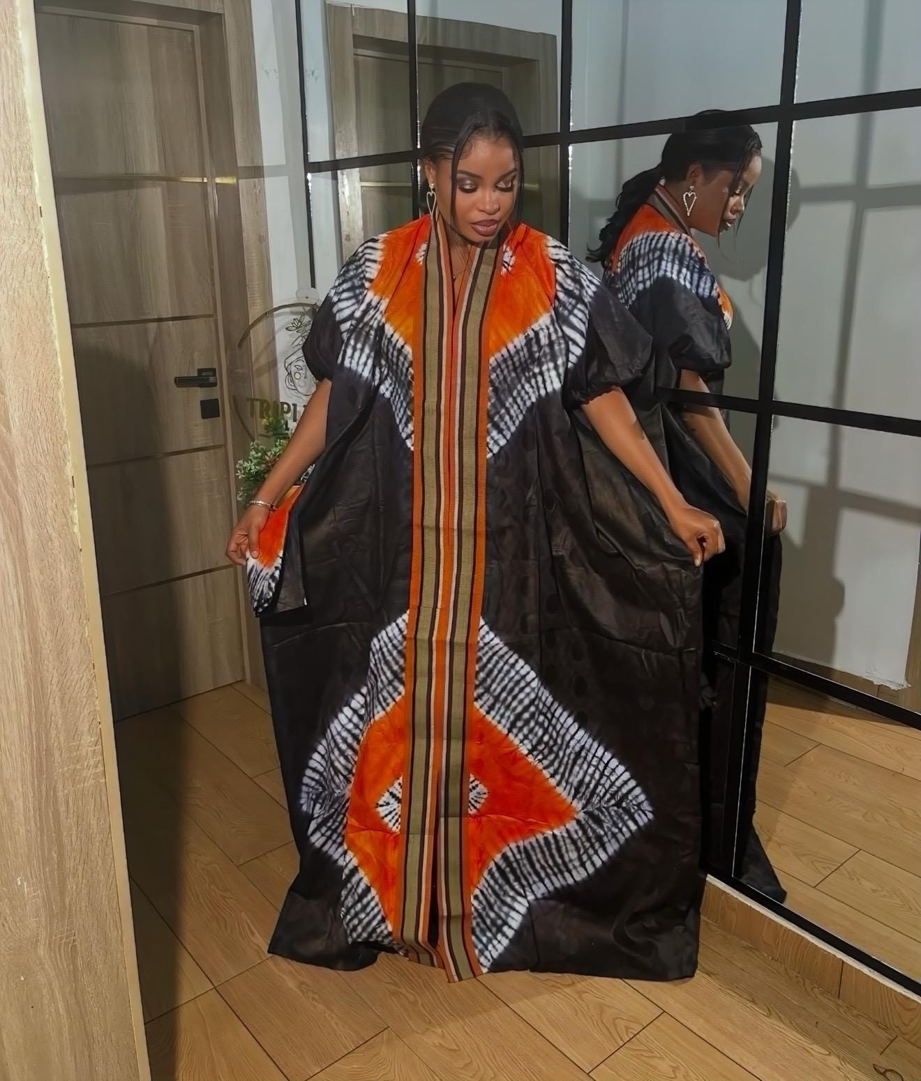 African Adire Batik dress| danshiki | Kaftan| Handmade African print dress | Nigerian made | Tie and Dye | Boubou| Rich aunty| Ankara