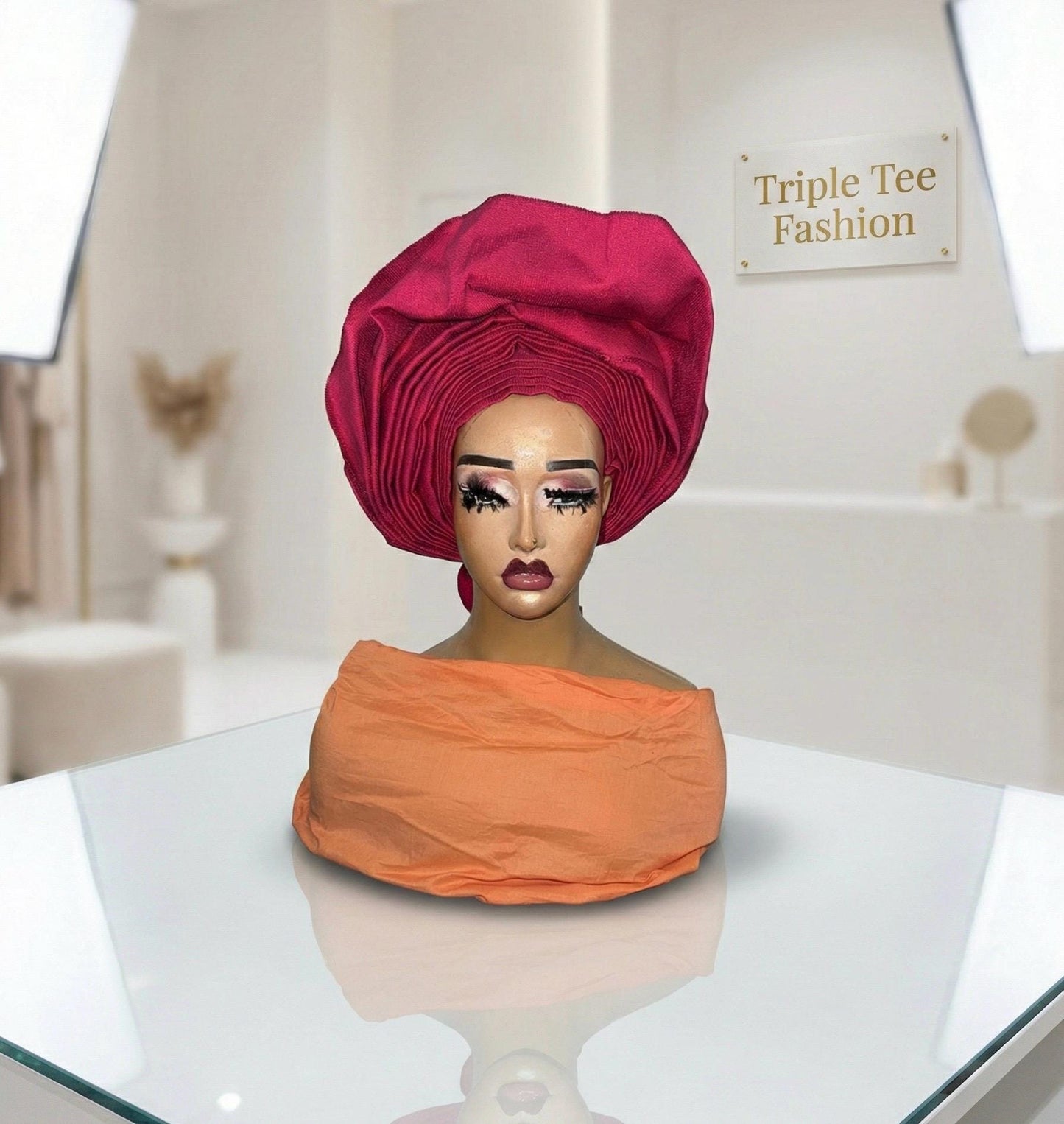 Pretied Aso Oke Gele | Ready-to-Wear Nigerian Headwrap