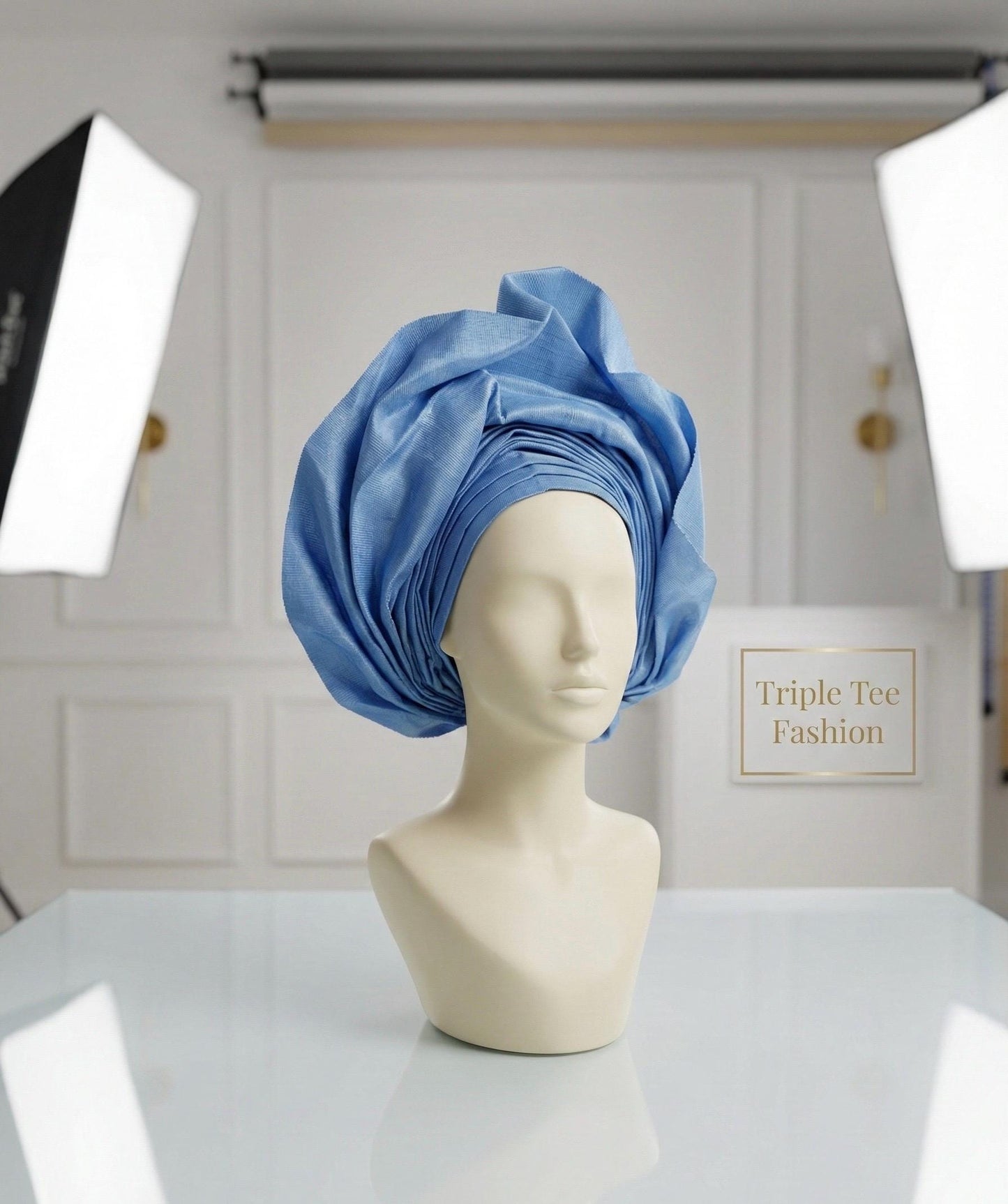 Pretied Aso Oke Gele | Ready-to-Wear Nigerian Headwrap