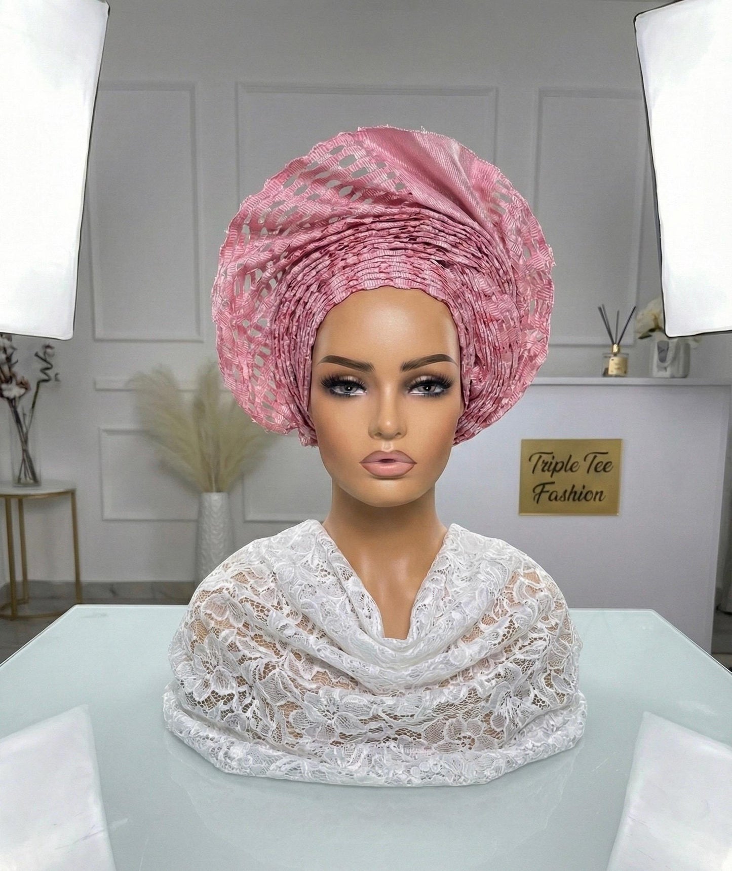 Pretied Aso Oke Gele | Ready-to-Wear Nigerian Headwrap