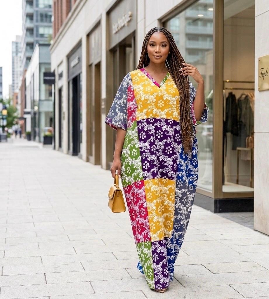 Ankara Boubou Dress | African Print Kaftan, Party Gown
