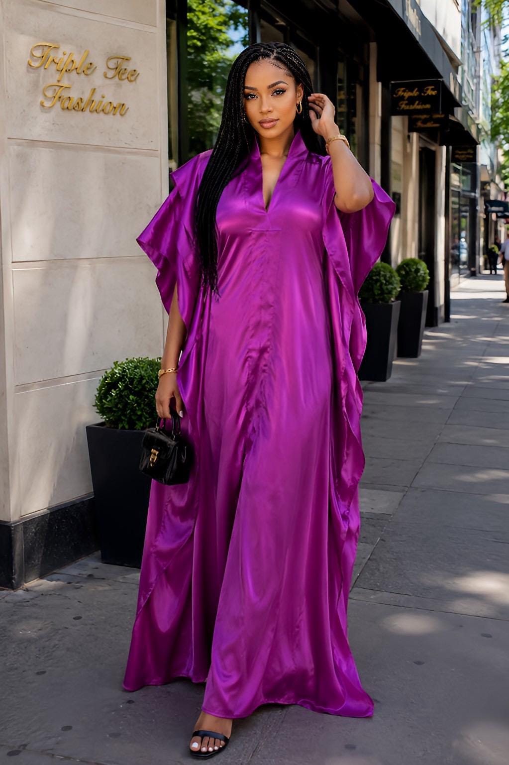 Duchess Silk Boubou Dress | Nigerian Kaftan, Rich Aunty Vibes