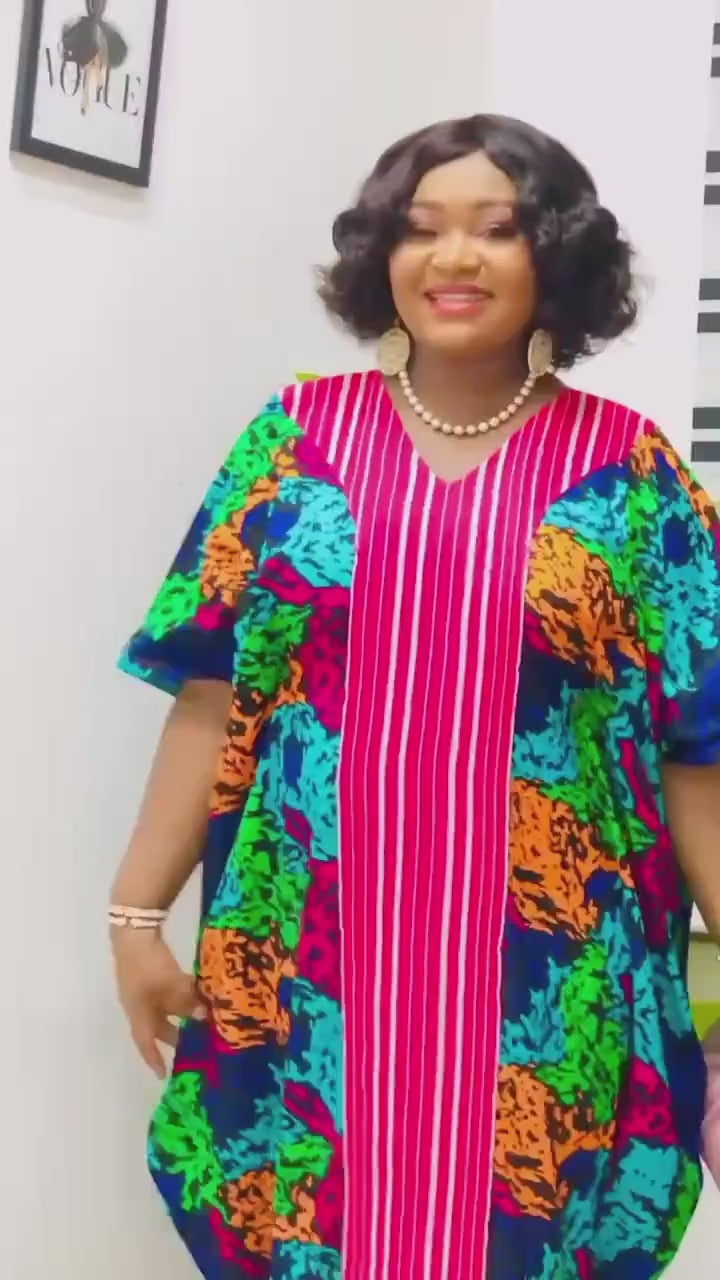 African Ankara boubou | long danshiki | Kaftan| Jalabiya| Adire | Ankara| Nigerian made| Kaftan| Modest dress| Ramadan| Rich Aunty