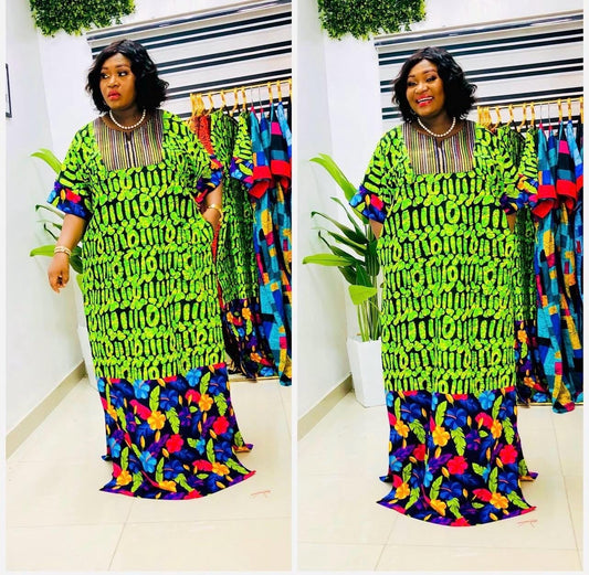 African Ankara boubou | long danshiki | Kaftan| Jalabiya| Adire | Ankara| Nigerian made| Kaftan| Modest dress| Ramadan| Rich Aunty
