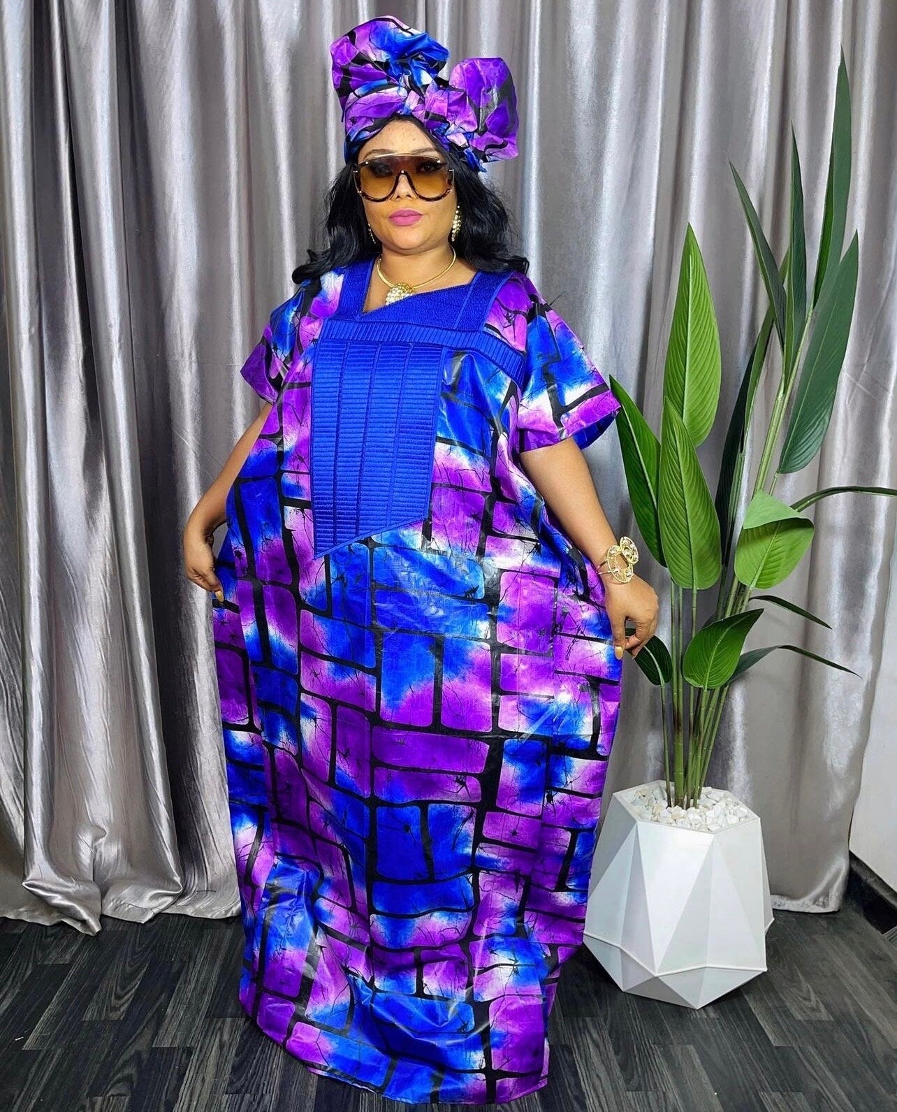 African Ankara dress| danshiki | Kaftan| Jalabiya| Rich aunty | Nigerian dress| Party dress| One size fits all| Adire boubou| Rich Aunty