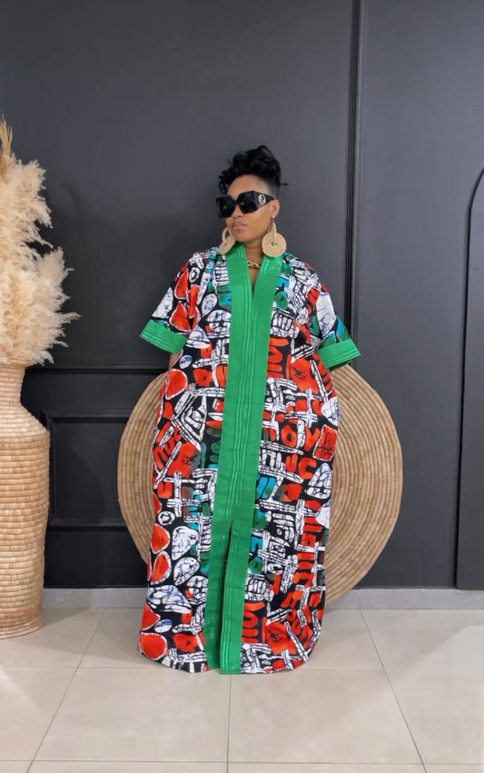 African Ankara Brocade dress| danshiki | Kaftan| Handmade African print dress | Nigerian made | Tie and Dye | Boubou| Rich aunty| Ankara
