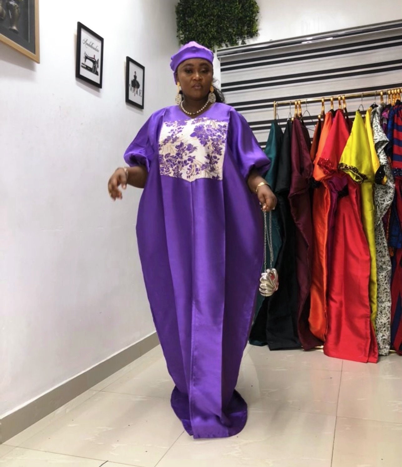 African dress| danshiki | Kaftan| Jalabiya| Rich aunty | Nigerian dress| Party dress| One size fits all| Mikado and sequin boubou| Brocade