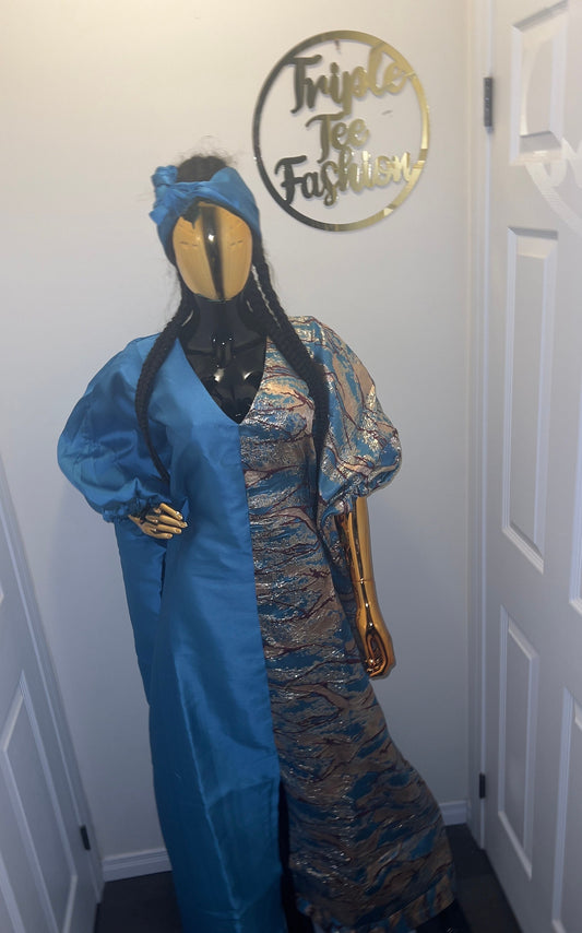 African Brocade/mikado bubu| danshiki | Kaftan| Jalabiya| Rich aunty | Nigerian dress| European brocade and mikado boubou| Rich Aunty