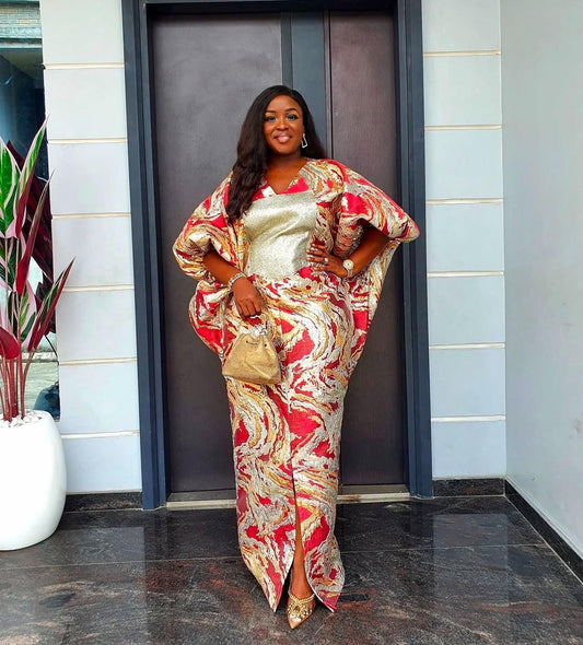 African Brocade Boubou| danshiki | Kaftan| Jalabiya| Rich aunty | Nigerian dress| One size fits all| Mikado Brocade boubou| Brocade