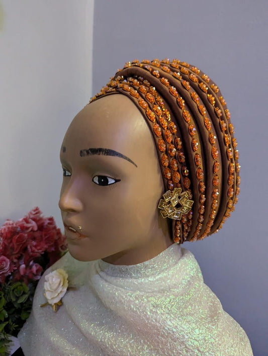Luxury Turban Hat for Ladies| Pre tied Hat| Zara cap| Pre styled Head Tie| Ready To Wear Turban Headtie| African Auto cap| Muslim Women
