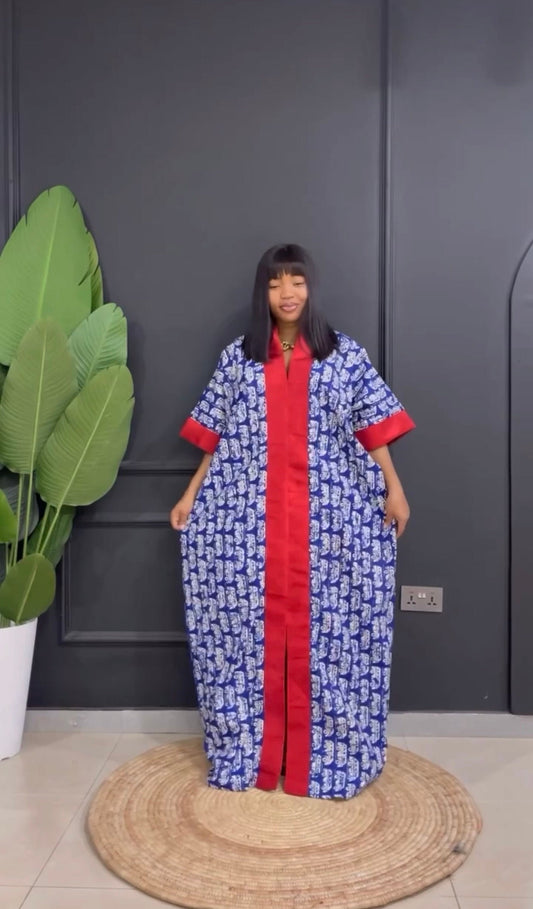 African dress| Adire| long danshiki | Kaftan| Jalabiya| Rich aunty | Nigerian made dress| Party dress| One size fits all| plus size bubu