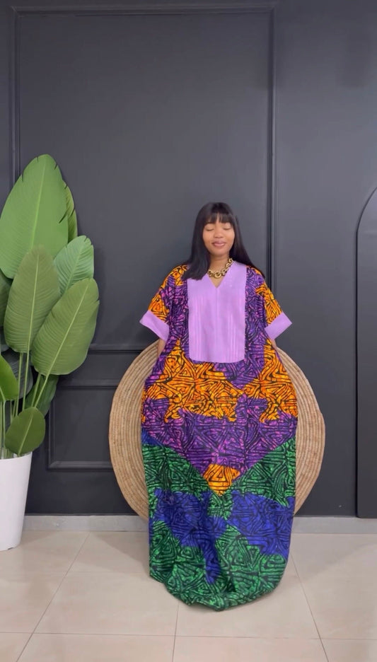 African dress| Adire| long danshiki | Kaftan| Jalabiya| Rich aunty | Nigerian made dress| Party dress| One size fits all| plus size bubu