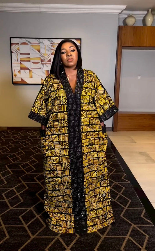 African Ankara dress| danshiki | Kaftan| African print boubou | Nigerian summer dress | Wedding Party dress| Stoned summer dress