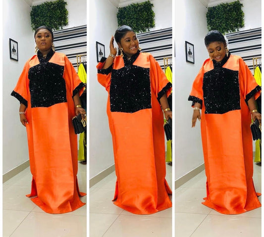 African dress| danshiki | Kaftan| Jalabiya| Rich aunty | Nigerian dress| Party dress| One size fits all| Mikado and sequin boubou| Brocade