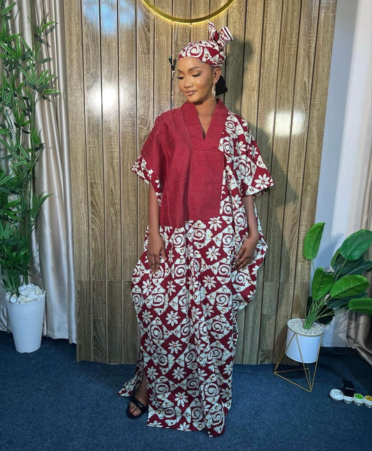 African dress| Adire| long danshiki | Kaftan| Jalabiya| Rich aunty | Nigerian made dress| Party dress| One size fits all| plus size bubu
