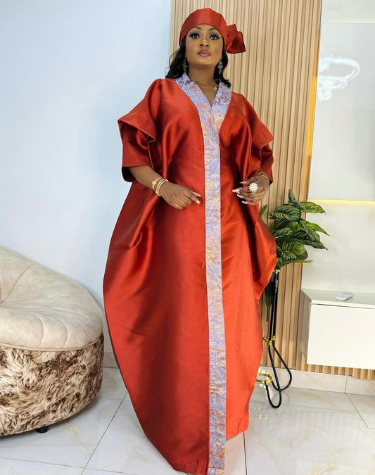African Mikado dress| danshiki | Kaftan| Jalabiya| Rich aunty | Nigerian dress| One size fits all| Mikado Brocade boubou| Brocade