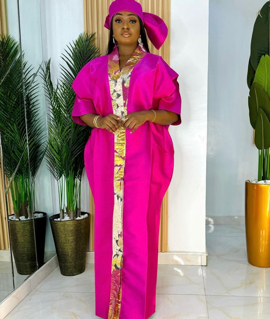 African Mikado dress| danshiki | Kaftan| Jalabiya| Rich aunty | Nigerian dress| One size fits all| Mikado Brocade boubou| Brocade