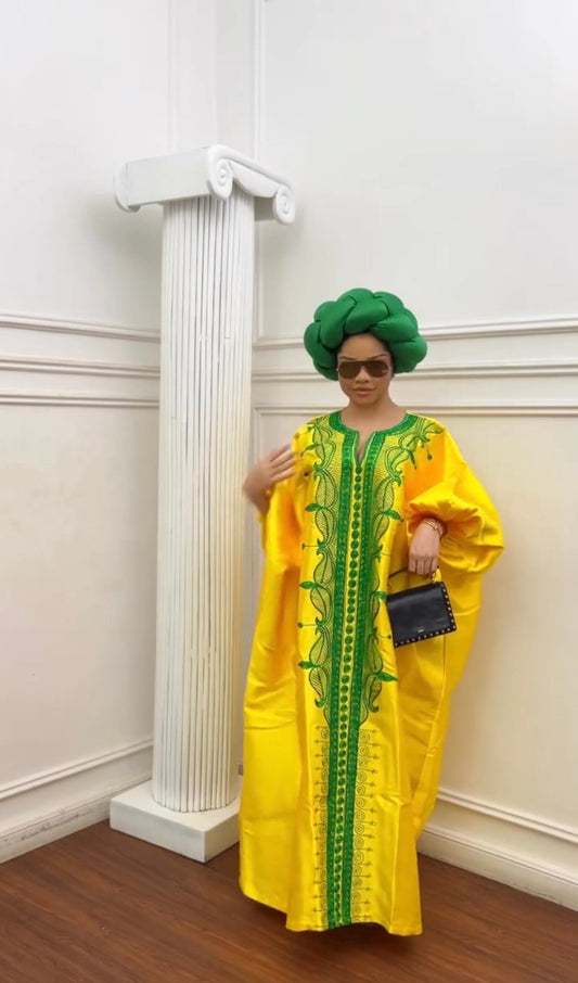 African Embroidery Mikado boubou | Mikado | long danshiki | Kaftan| Modest Dress | Rich aunty | Nigerian dress| Party dress| African Culture