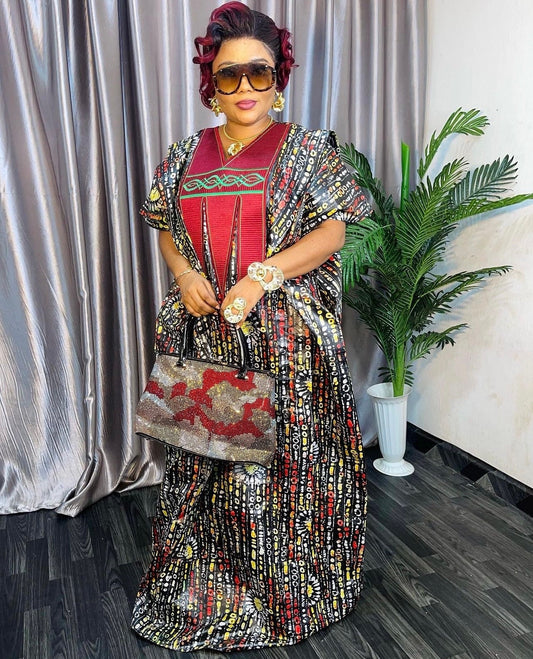 African Ankara dress| danshiki | Kaftan| Jalabiya| Rich aunty | Nigerian dress| Party dress| One size fits all| Adire boubou| Rich Aunty