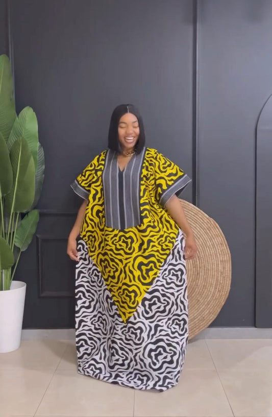 African dress| Adire| long danshiki | Kaftan| Jalabiya| Rich aunty | Nigerian made dress| Party dress| One size fits all| plus size bubu