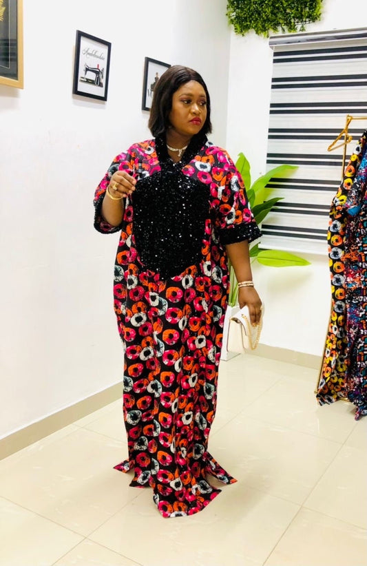 African Ankara dress| danshiki | Kaftan| African print dress | Nigerian made | Wedding Party dress| Boubou| Rich aunty vibes