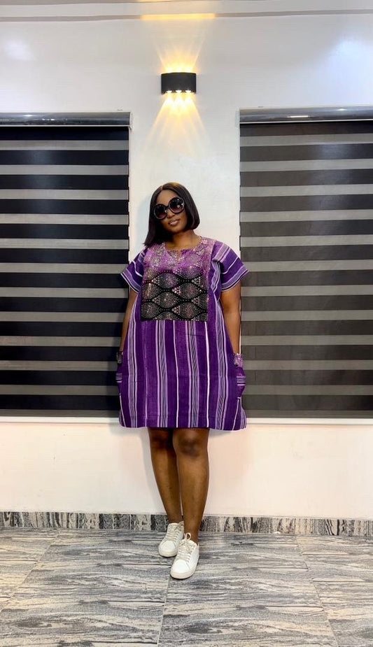African Aso oke dress| Short danshiki | Kaftan| African wear | Nigerian made | Party dress| StonedBlack History