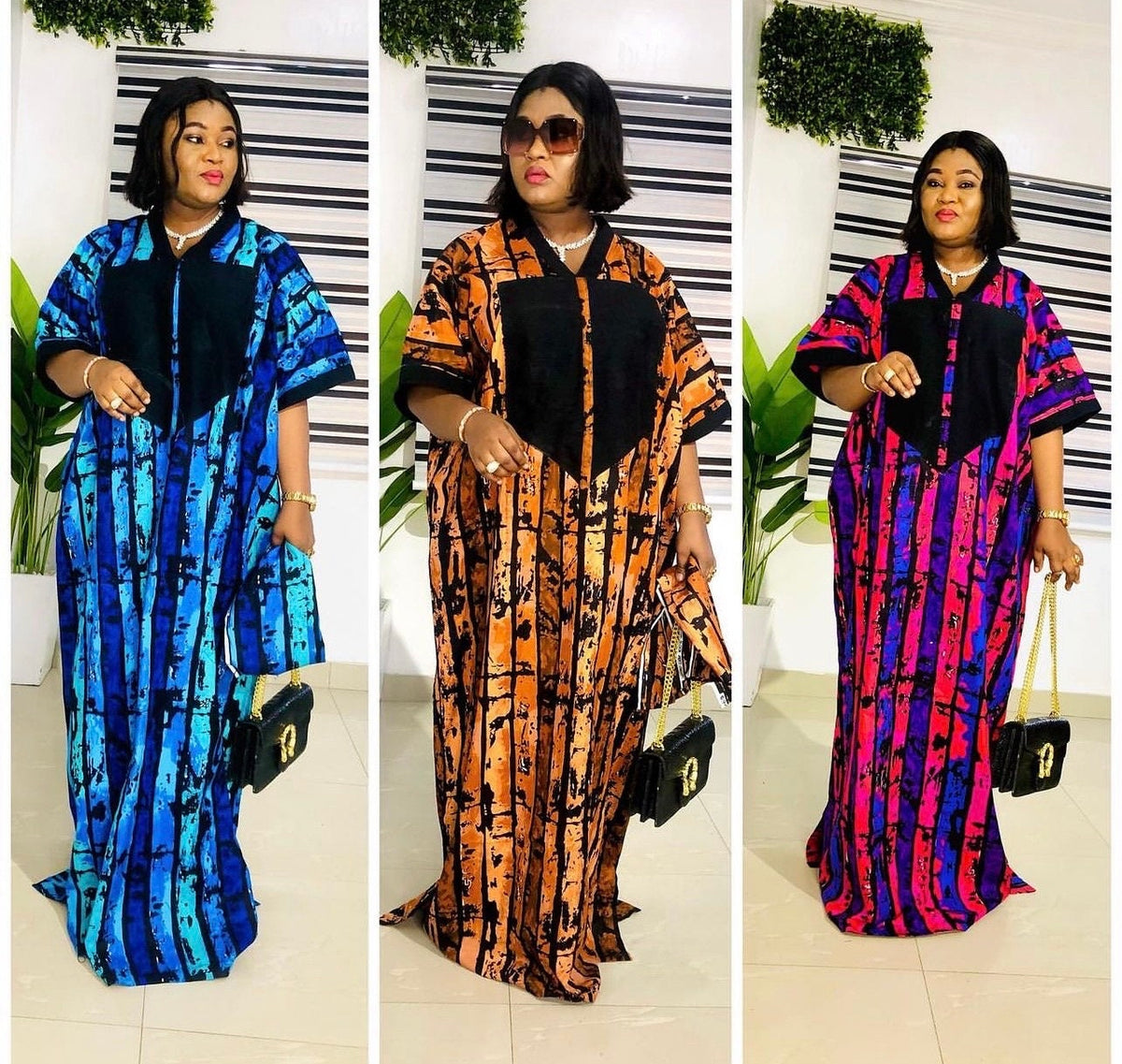 Ankara Kaftan Dress: Long African Bubu Gown, Plus Size