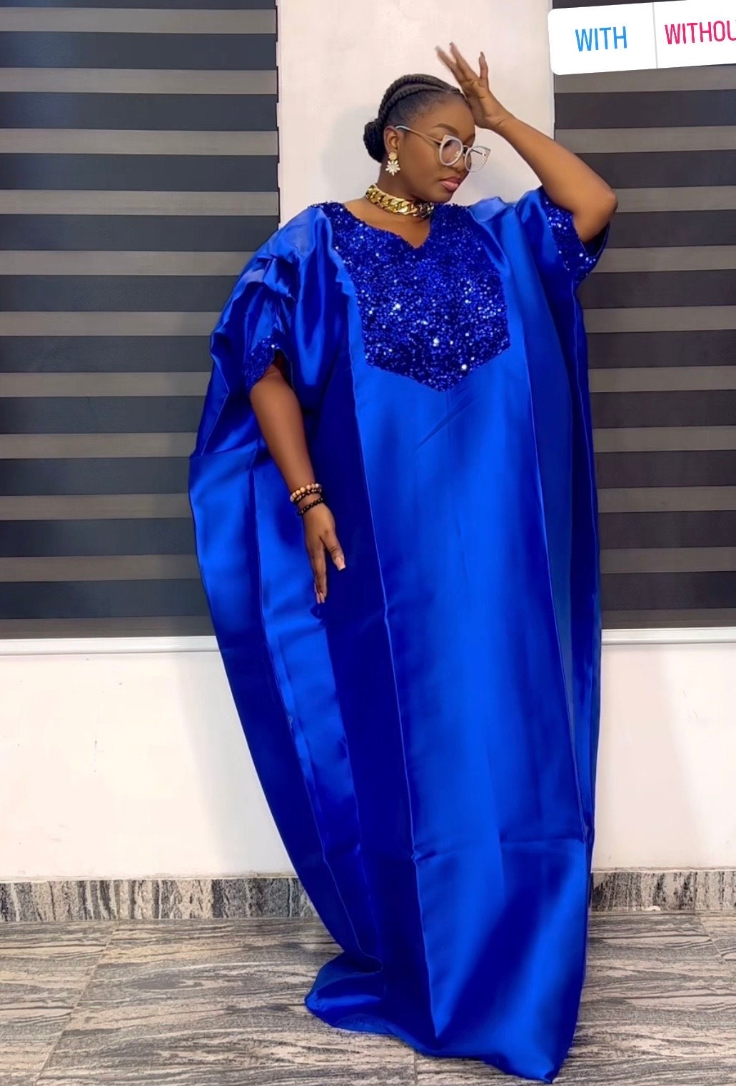 African dress| danshiki | Kaftan| Jalabiya| Rich aunty | Nigerian dress| Party dress| One size fits all| Mikado sequin boubou| Rich Aunty