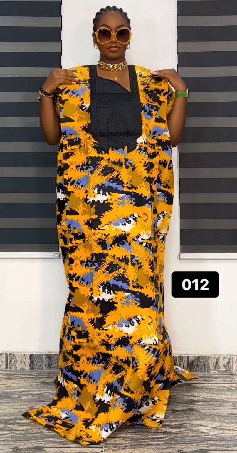 African Ankara dress| danshiki | Kaftan| African print dress | Nigerian made | Wedding Party dress| Embroidery| Rich aunty vibe