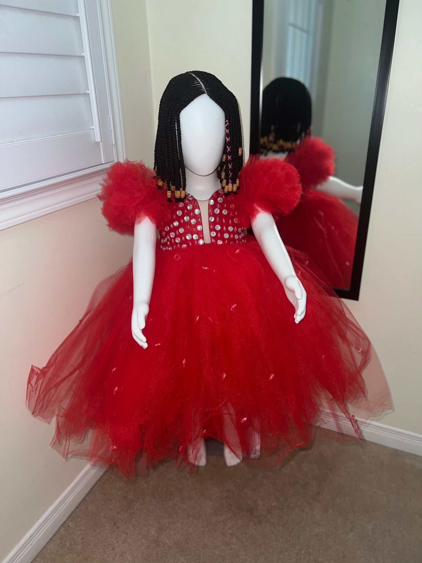 Princess Baby Girl Birthday Ballgown: Satin & Lace, 12-18 Month