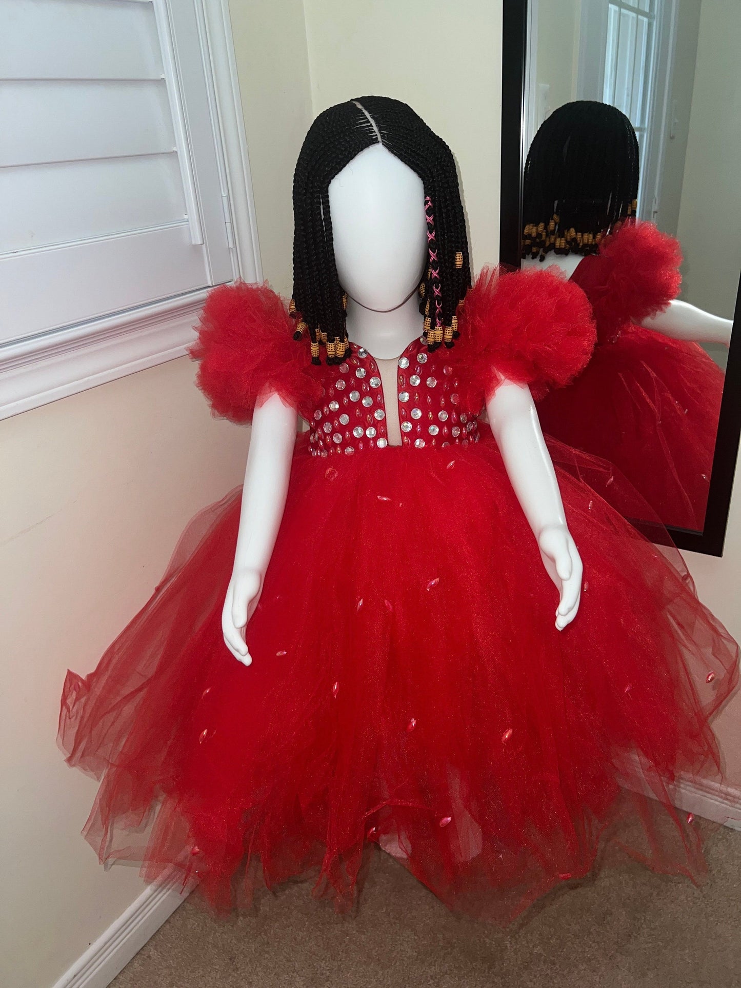 Princess Baby Girl Birthday Ballgown: Satin & Lace, 12-18 Month