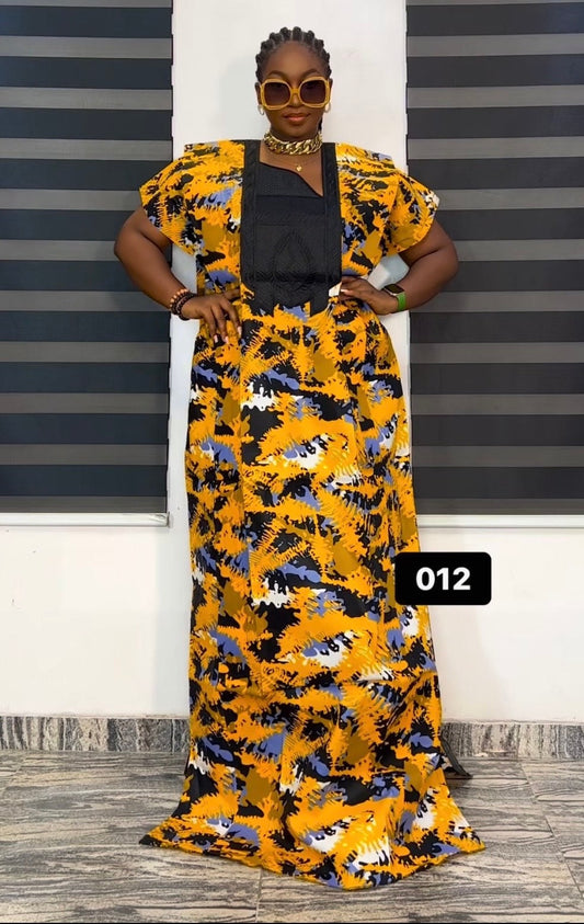 African Ankara dress| danshiki | Kaftan| African print dress | Nigerian made | Wedding Party dress| Embroidery| Rich aunty vibe