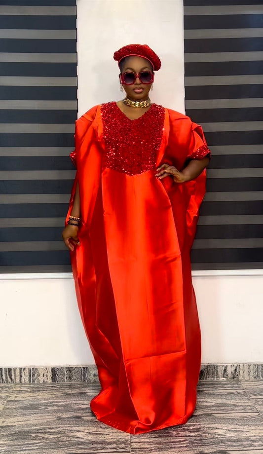 African dress| danshiki | Kaftan| Jalabiya| Rich aunty | Nigerian dress| Party dress| One size fits all| Mikado sequin boubou| Rich Aunty
