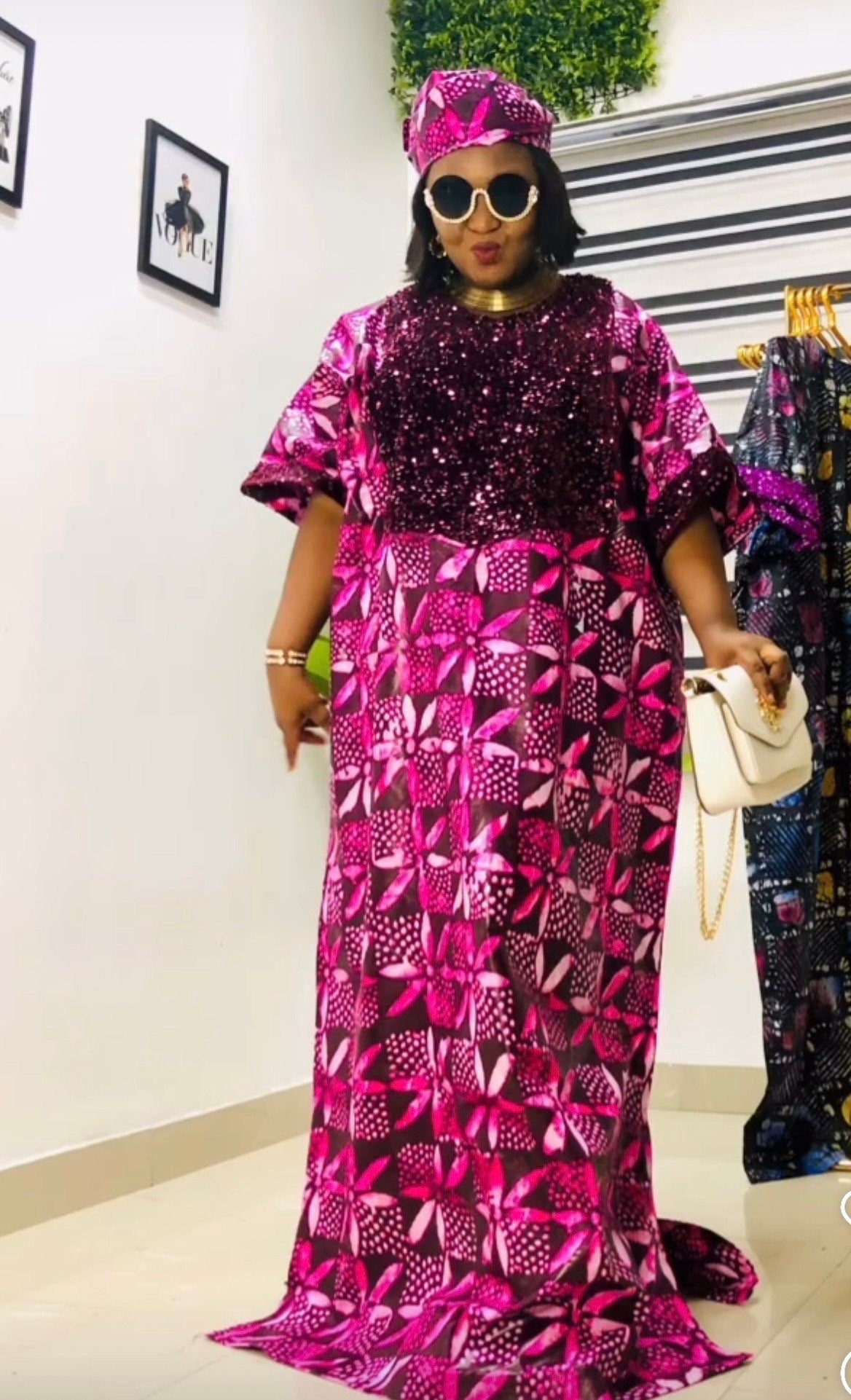 African Adire Kampala Boubou Kaftan|Ankara African print dress | Nigerian made | Wedding Party dress| Rich Aunty| Kampala