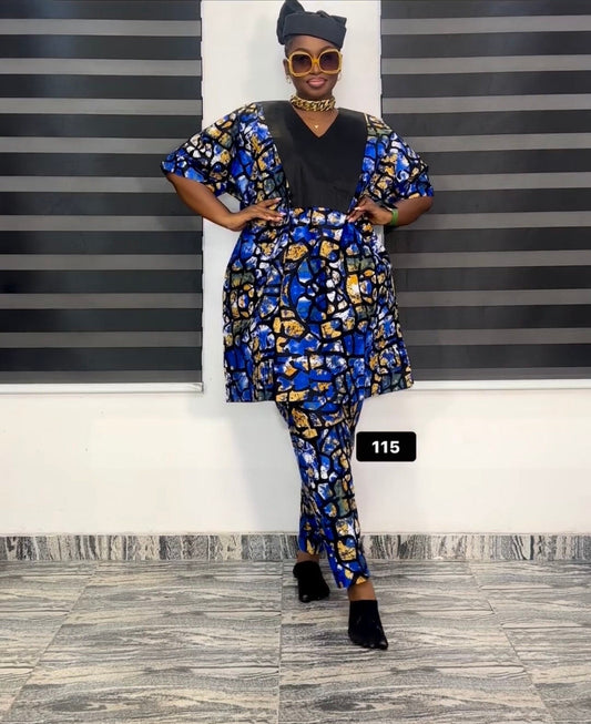 African Ankara dress and trouser | danshiki | Kaftan| African print dress | Nigerian made | Wedding Party dress| Boubou | Rich aunty vibes